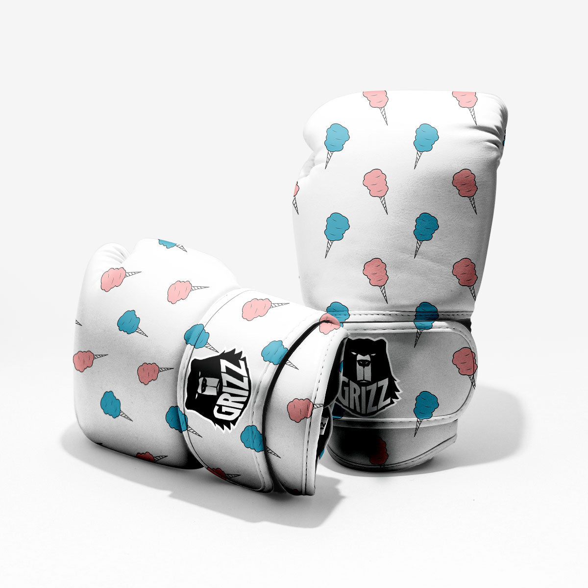 Cotton Candy Blue And Pink Print Pattern Pro Boxing Glove
