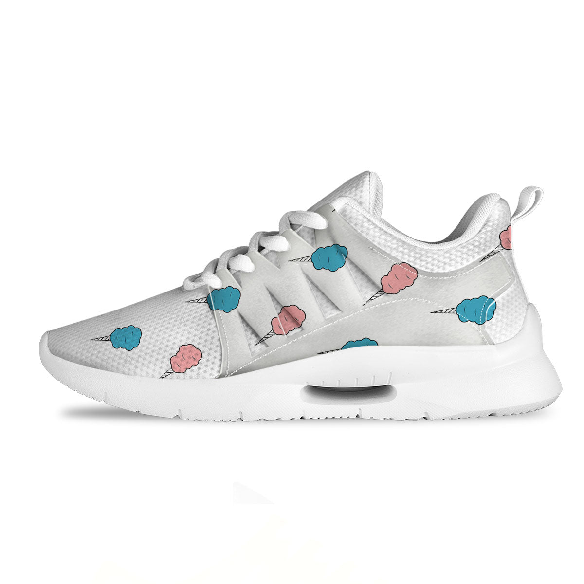 Cotton Candy Blue And Pink Print Pattern Tennis Shoes-grizzshop