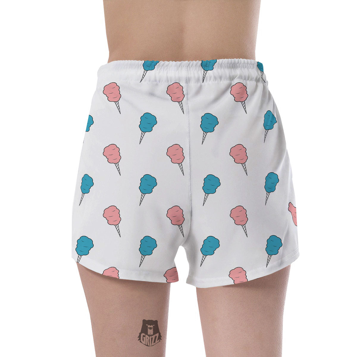 Cotton Candy Blue And Pink Print Pattern Women's Shorts-grizzshop
