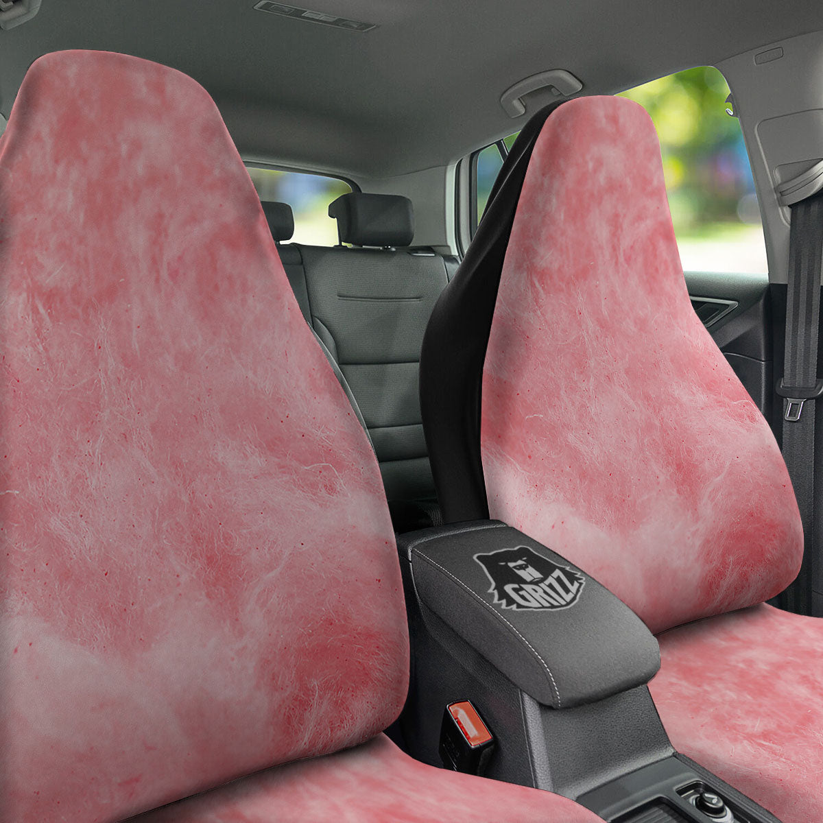 Cotton Candy Pink Print Car Seat Covers-grizzshop