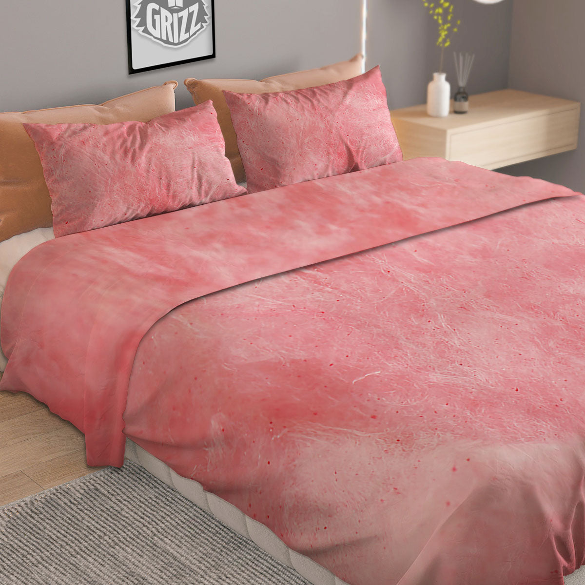 Chrysanthemum Watercolor Print Pattern Duvet Cover Bedding Set