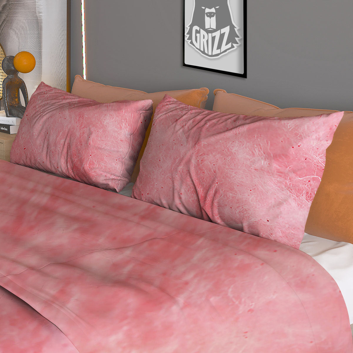 Chrysanthemum Watercolor Print Pattern Duvet Cover Bedding Set