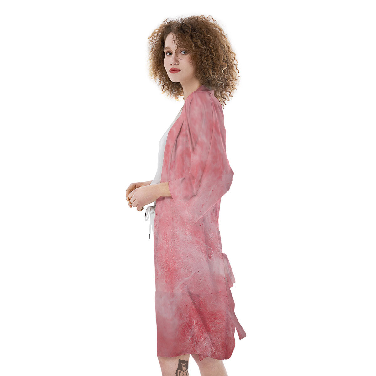 Cotton Candy Pink Print Kimono-grizzshop