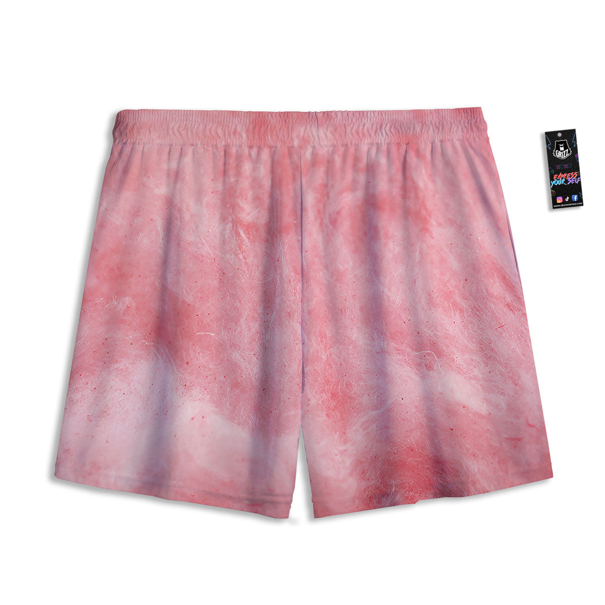 Cotton Candy Pink Print Mesh Shorts