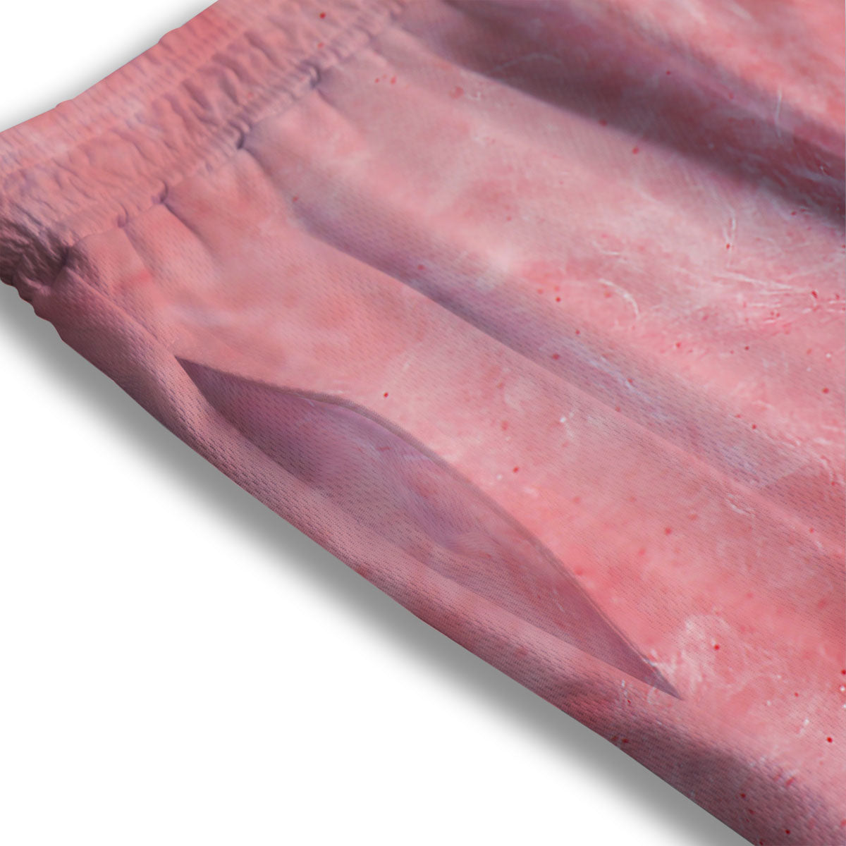 Cotton Candy Pink Print Mesh Shorts