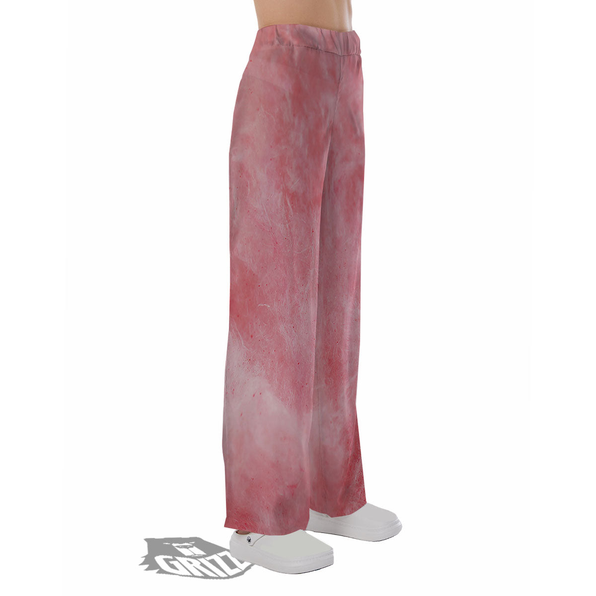 Cotton Candy Pink Print Pajama Pants-grizzshop