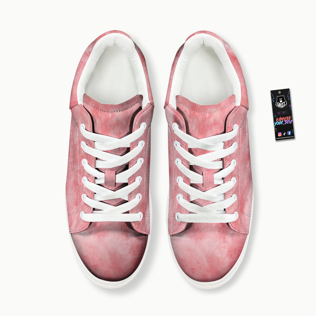 Cotton Candy Pink Print Platform Shoes-grizzshop