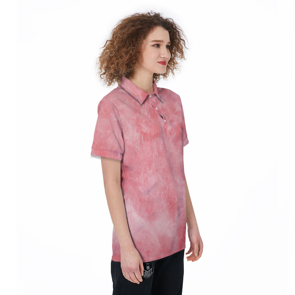 Cotton Candy Pink Print Women's Golf Shirts-grizzshop