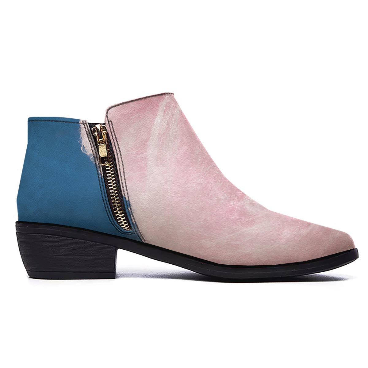 Cotton Candy Sweet Print Ankle Boots-grizzshop