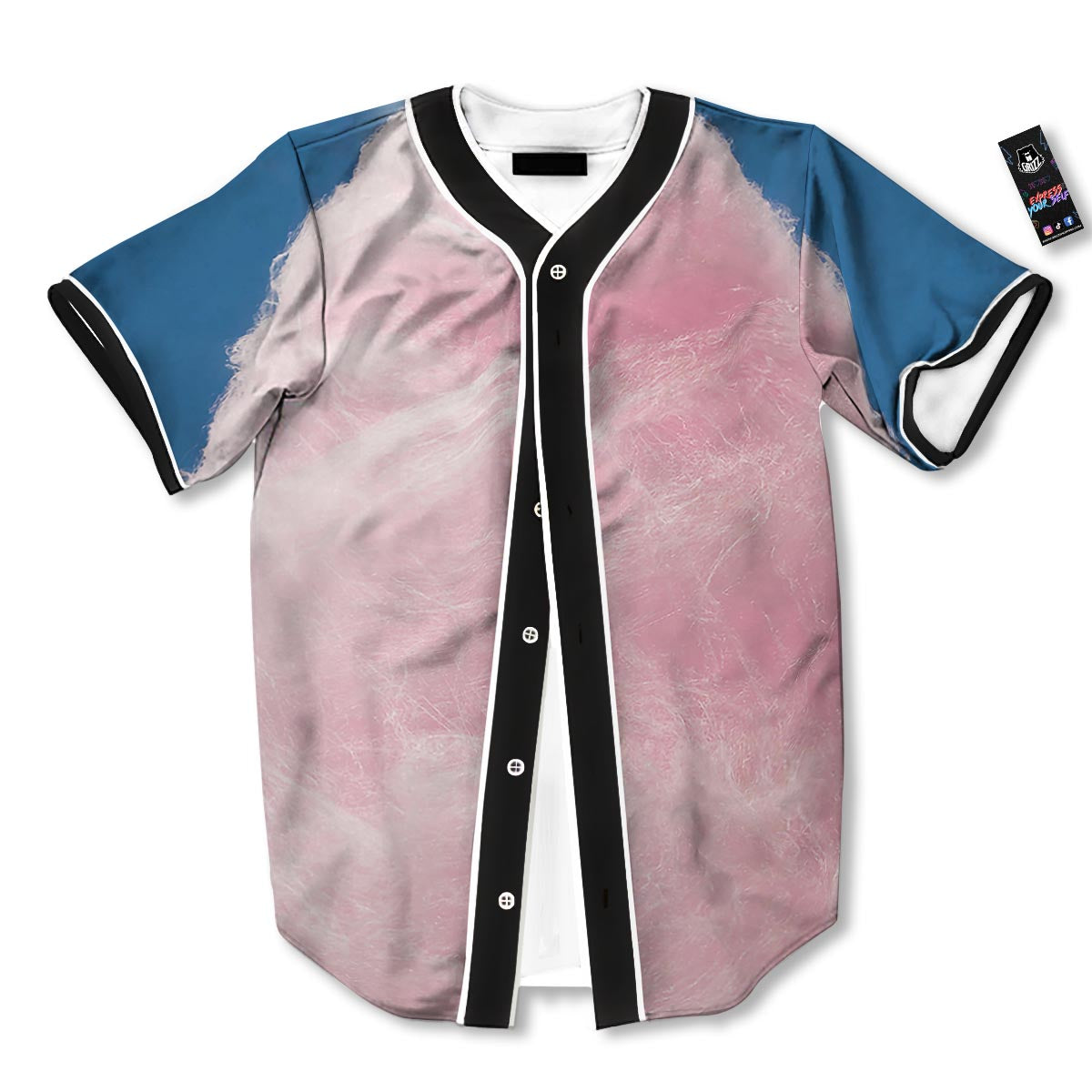 Cotton Candy Sweet Print Baseball Jersey-grizzshop