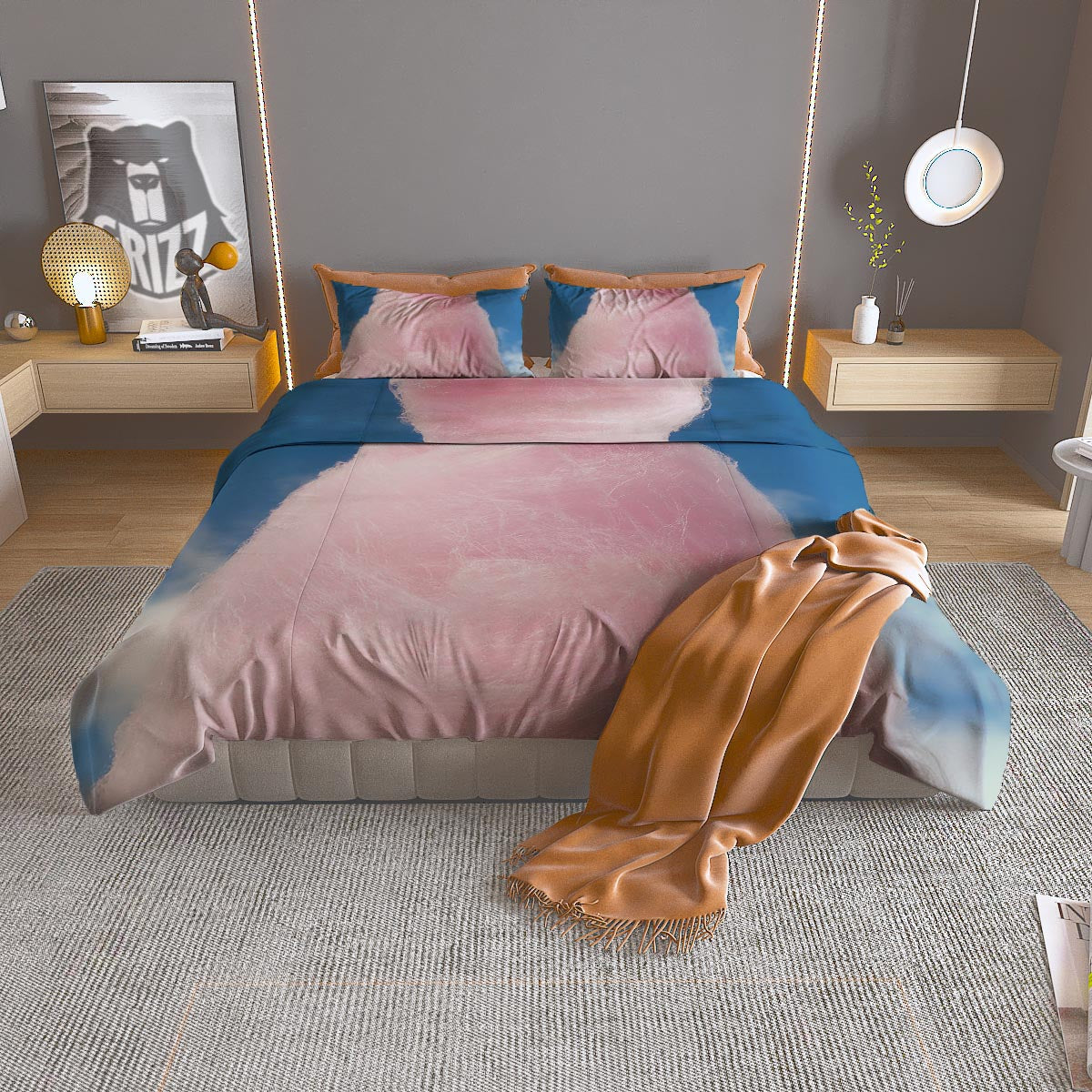 Cotton Candy Sweet Print Duvet Cover Bedding Set