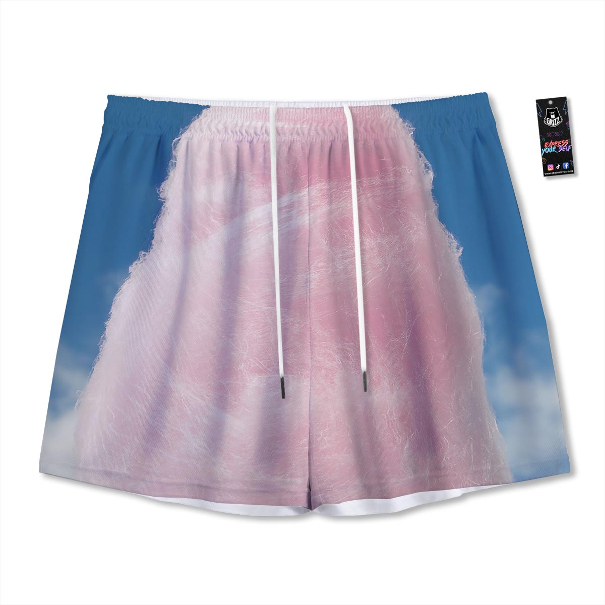 Cotton Candy Sweet Print Mesh Shorts