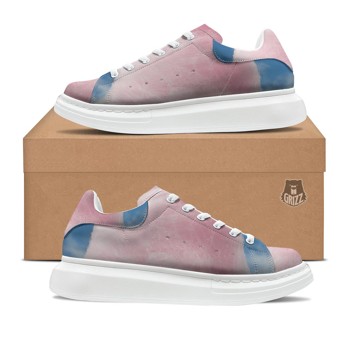 Cotton Candy Sweet Print Platform Shoes-grizzshop