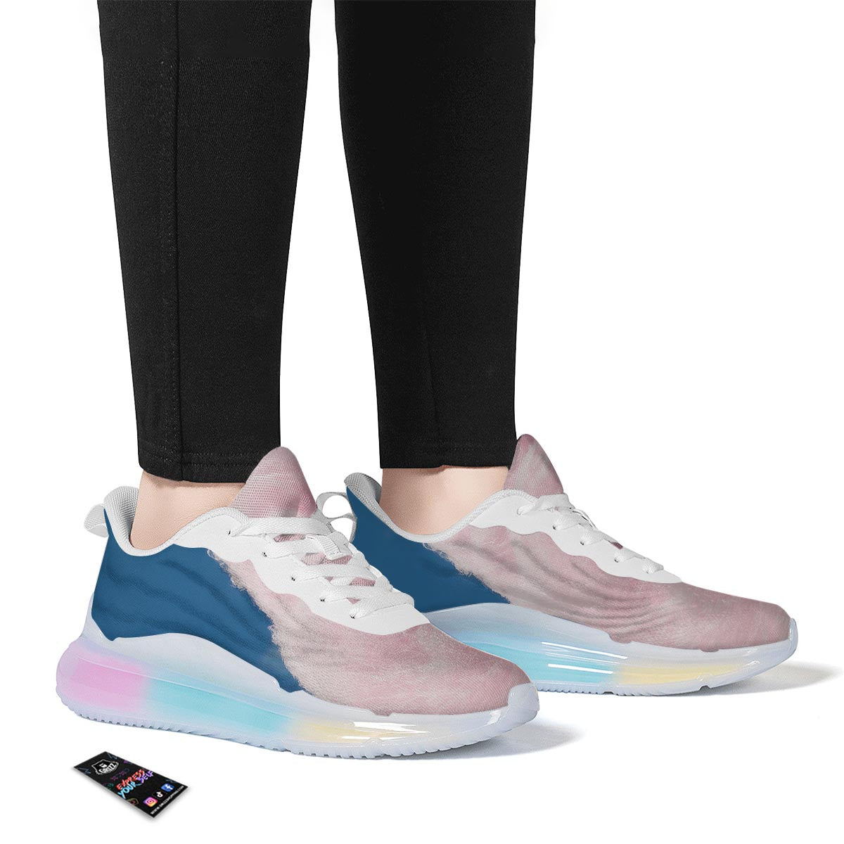 Cotton Candy Sweet Print Running Sneakers-grizzshop