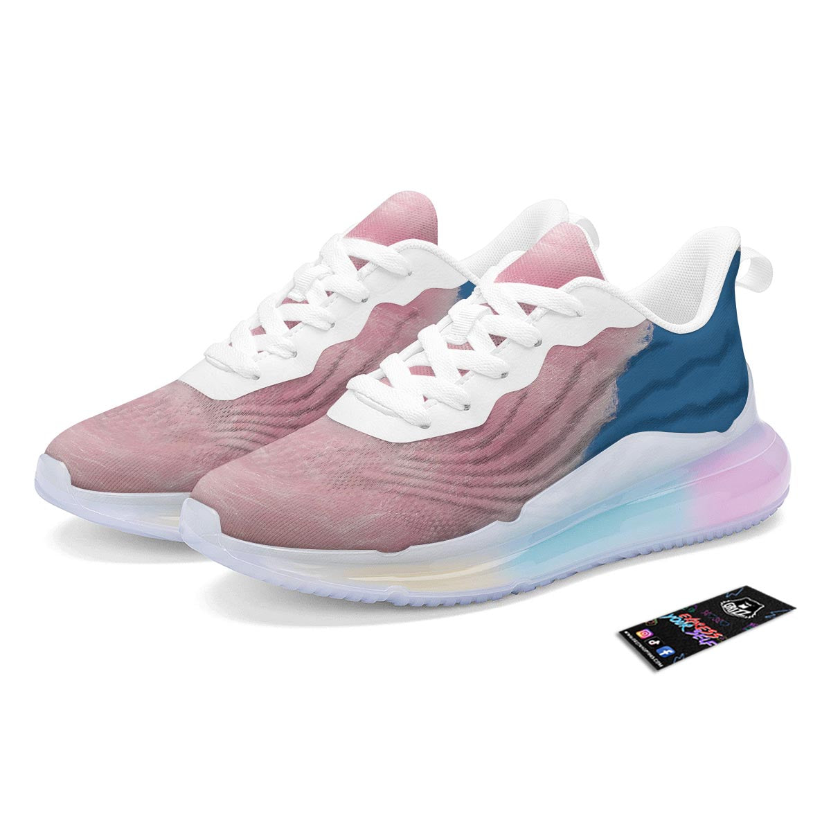 Cotton Candy Sweet Print Running Sneakers-grizzshop