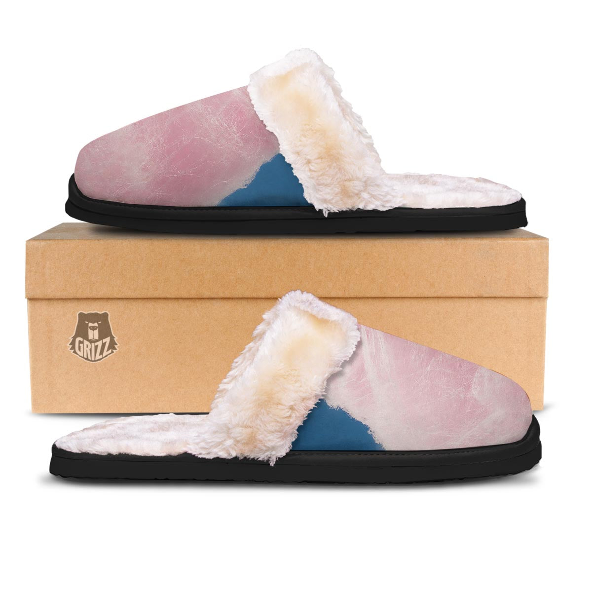 Cotton Candy Sweet Print Slippers-grizzshop