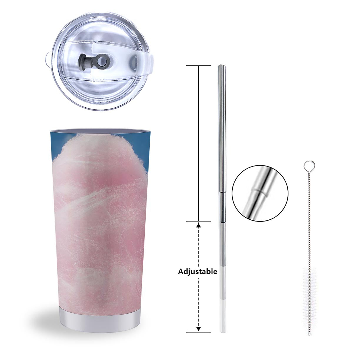 Cotton Candy Sweet Print Tumbler-grizzshop