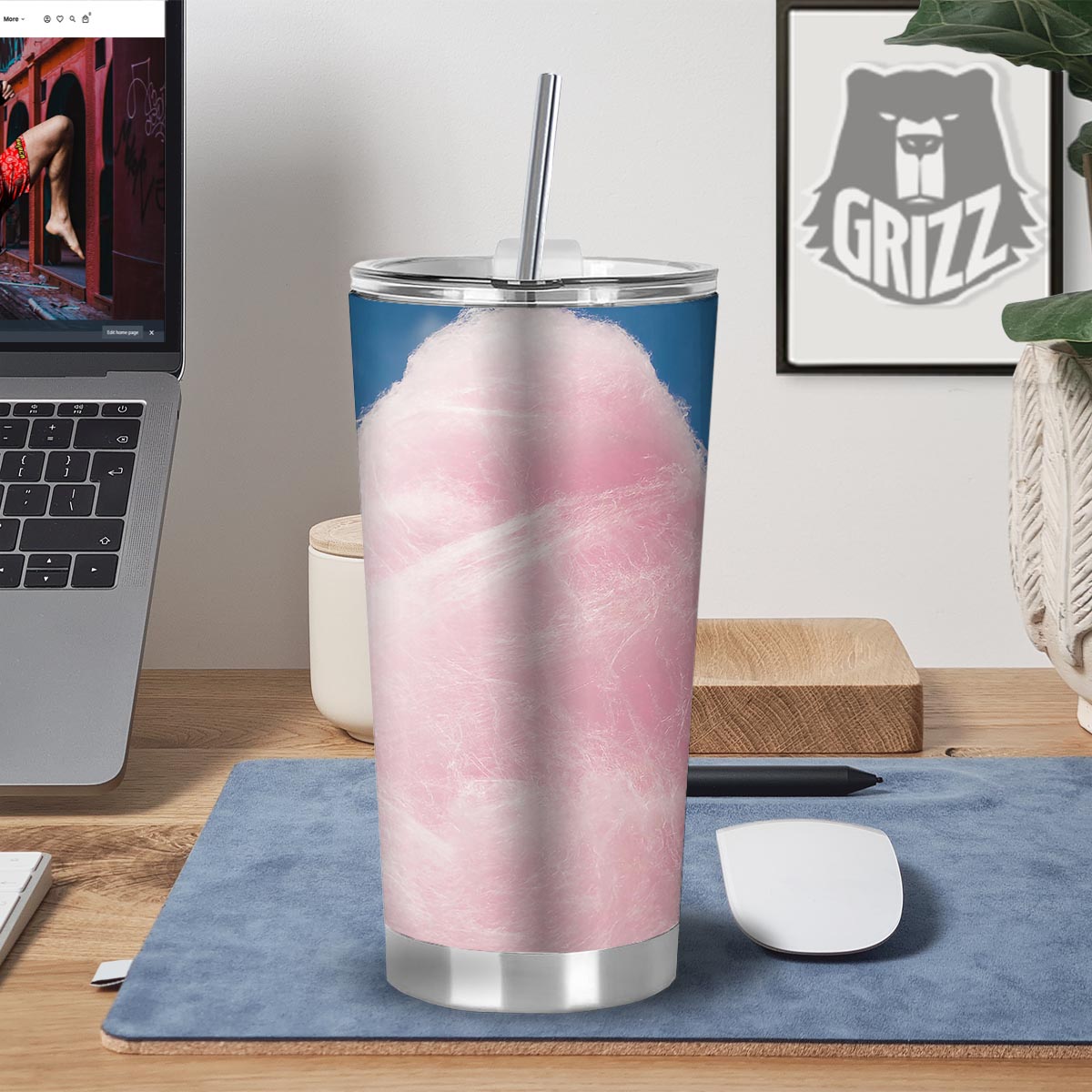 Cotton Candy Sweet Print Tumbler-grizzshop