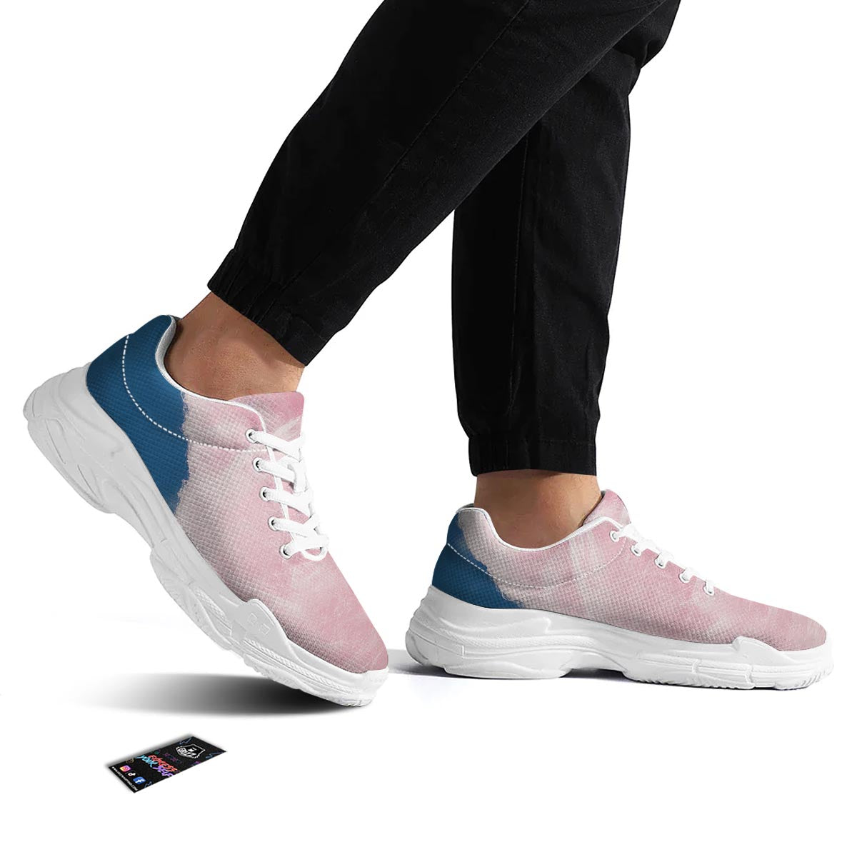 Cotton Candy Sweet Print White Chunky Shoes-grizzshop