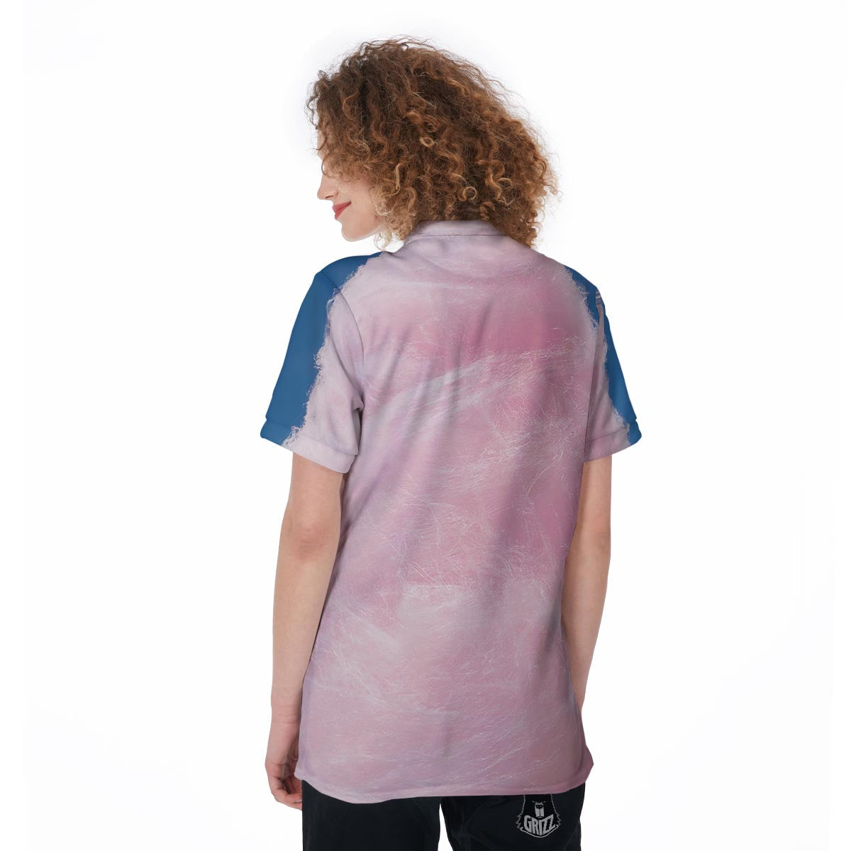 Cotton Candy Sweet Print Women's Golf Shirts-grizzshop