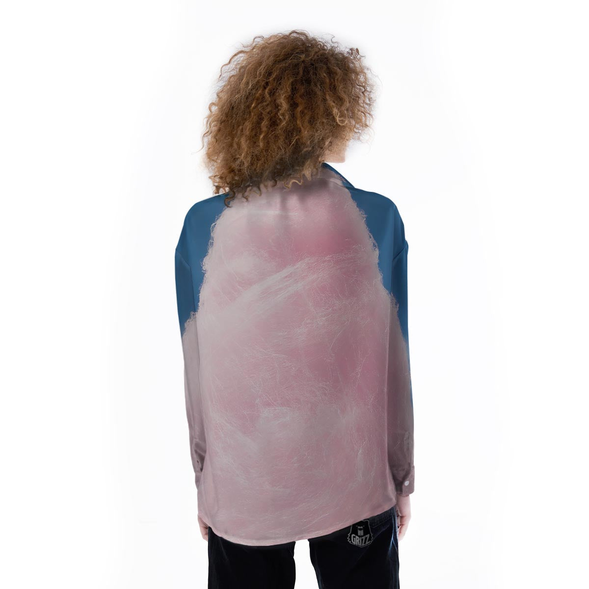 Cotton Candy Sweet Print Women's Long Sleeve Shirts-grizzshop