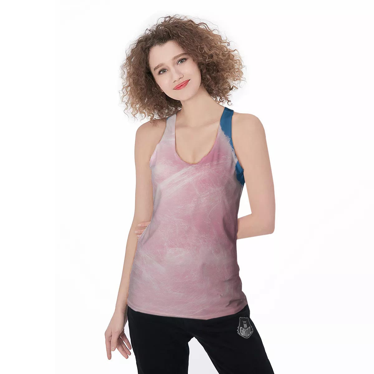 Cotton Candy Sweet Print Women's Racerback Tank Top-grizzshop