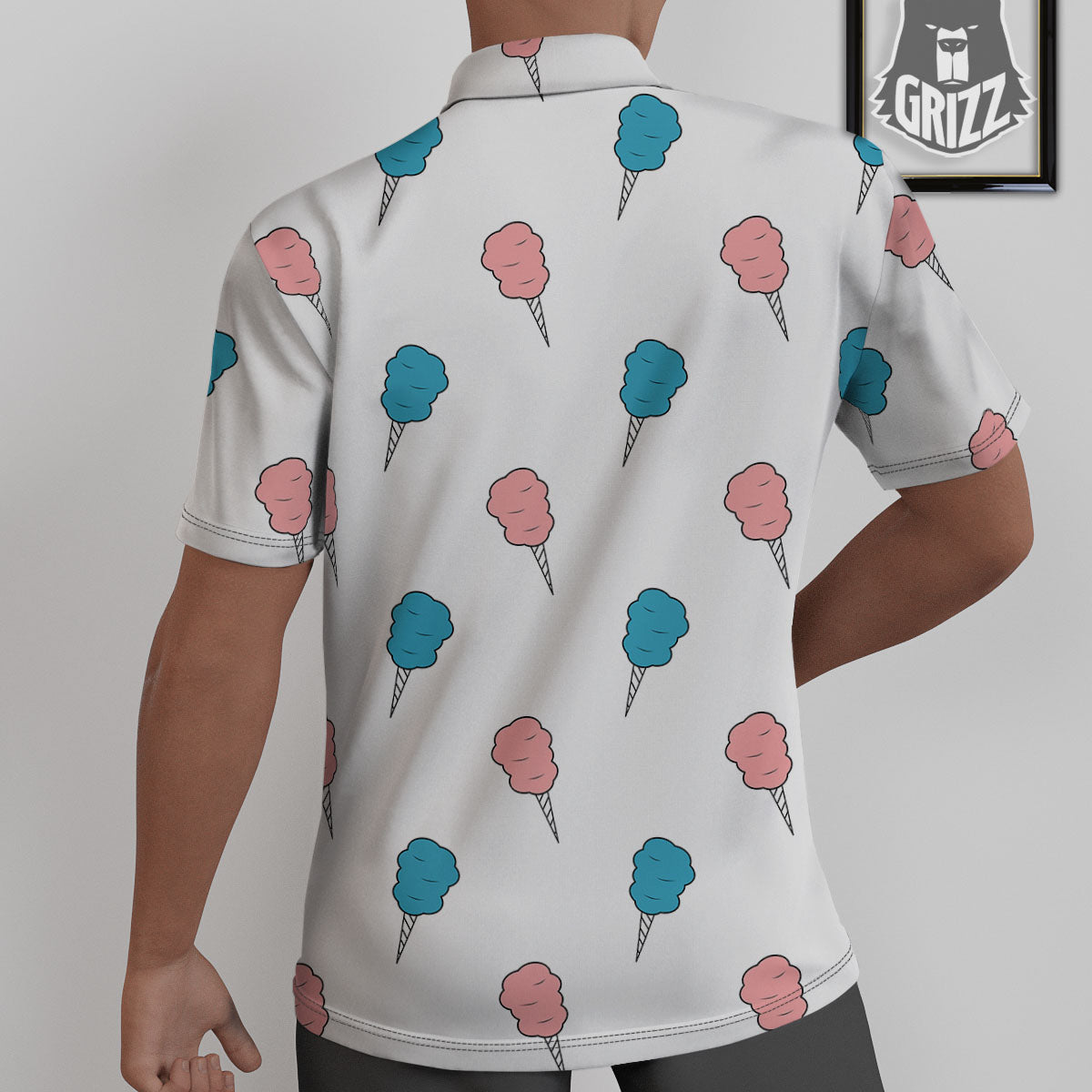 Cotton Candy Blue And Pink Print Pattern Untucked Shirts-grizzshop