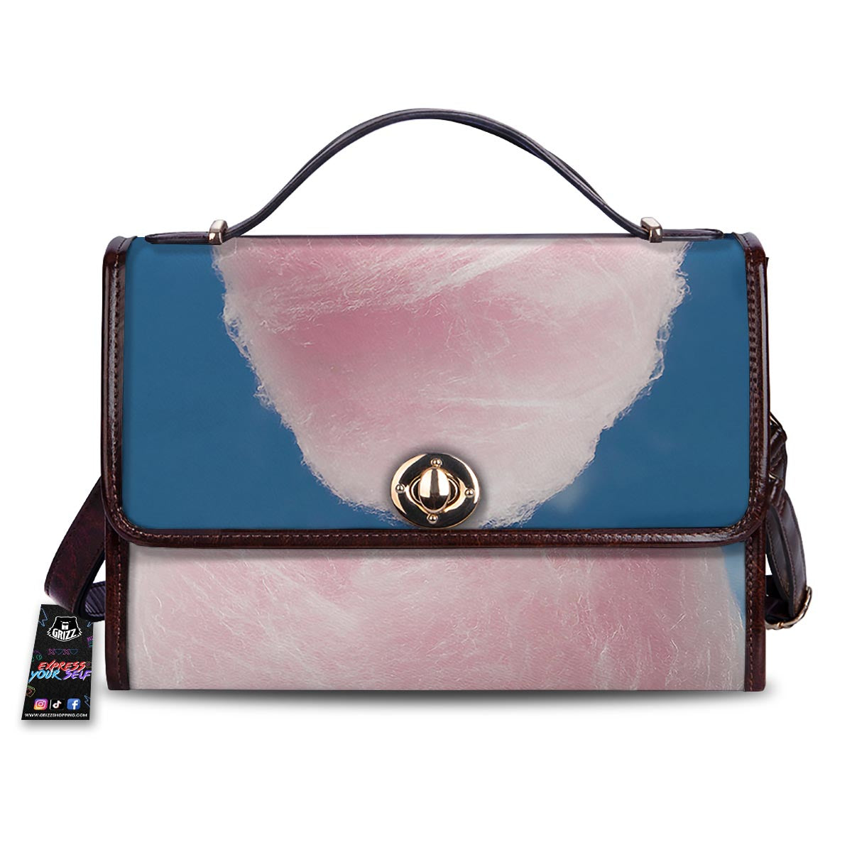 Cotton Candy Sweet Print Women's Satchel Bag
