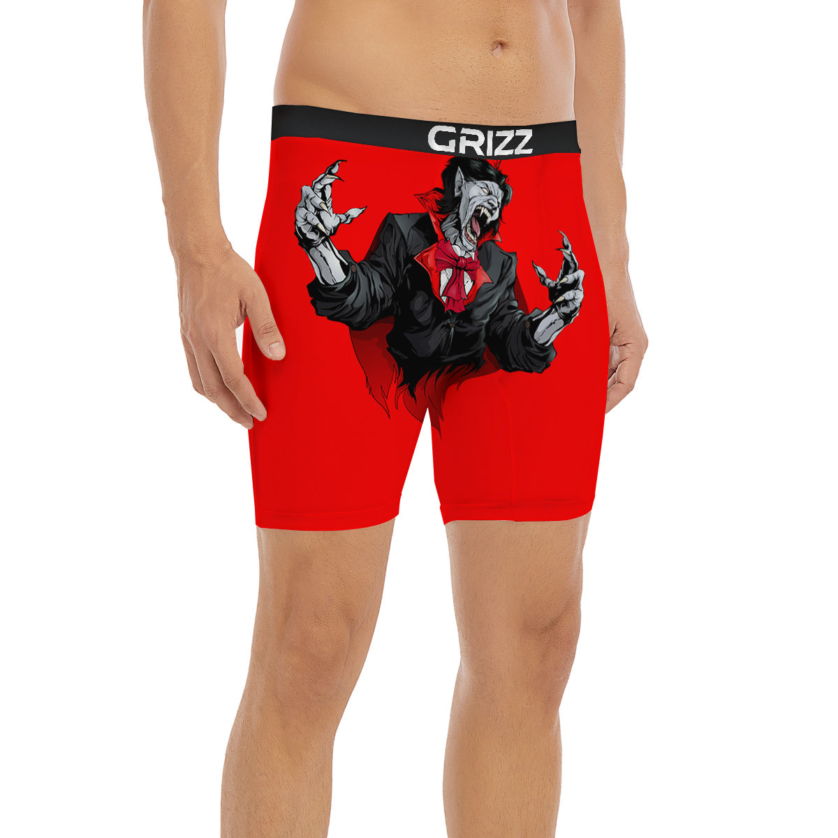 Count Dracula Print Boxer Briefs-grizzshop