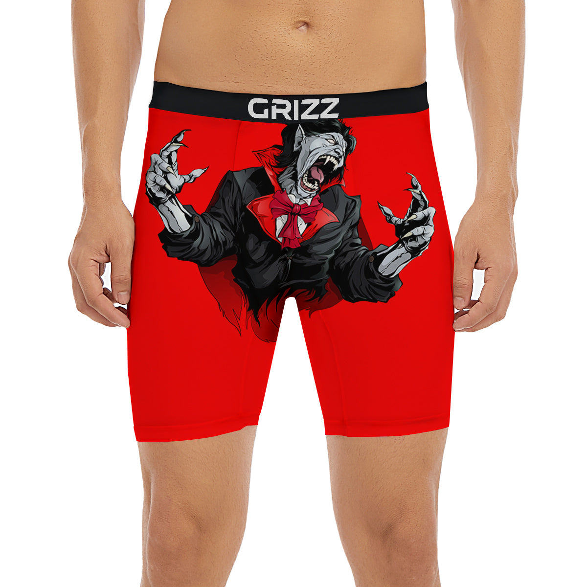 Count Dracula Print Boxer Briefs-grizzshop