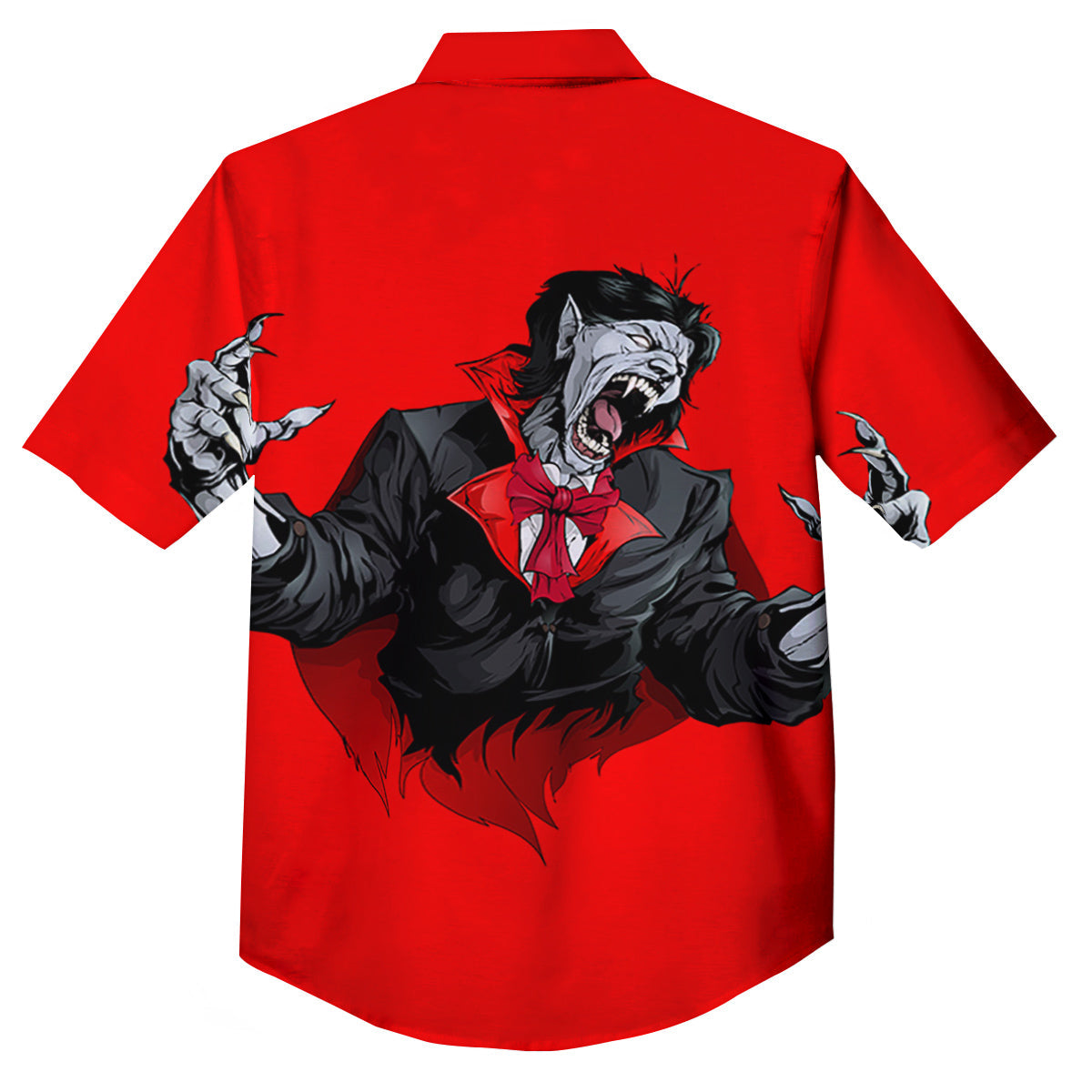 Count Dracula Print Button Up Shirt-grizzshop