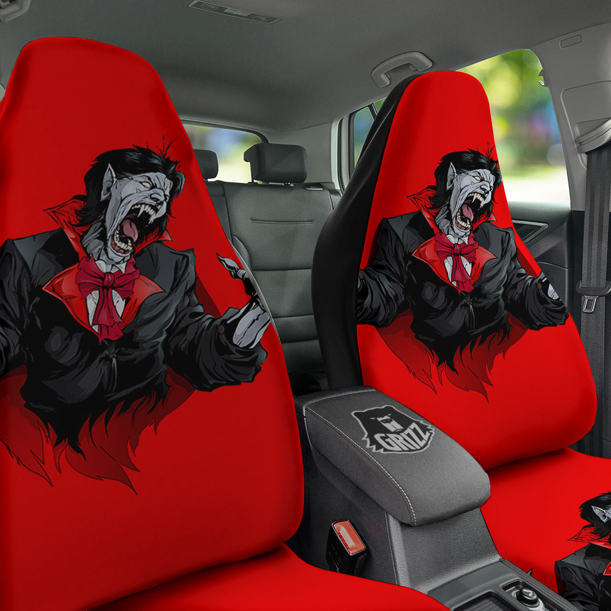 Count Dracula Print Car Seat Covers-grizzshop