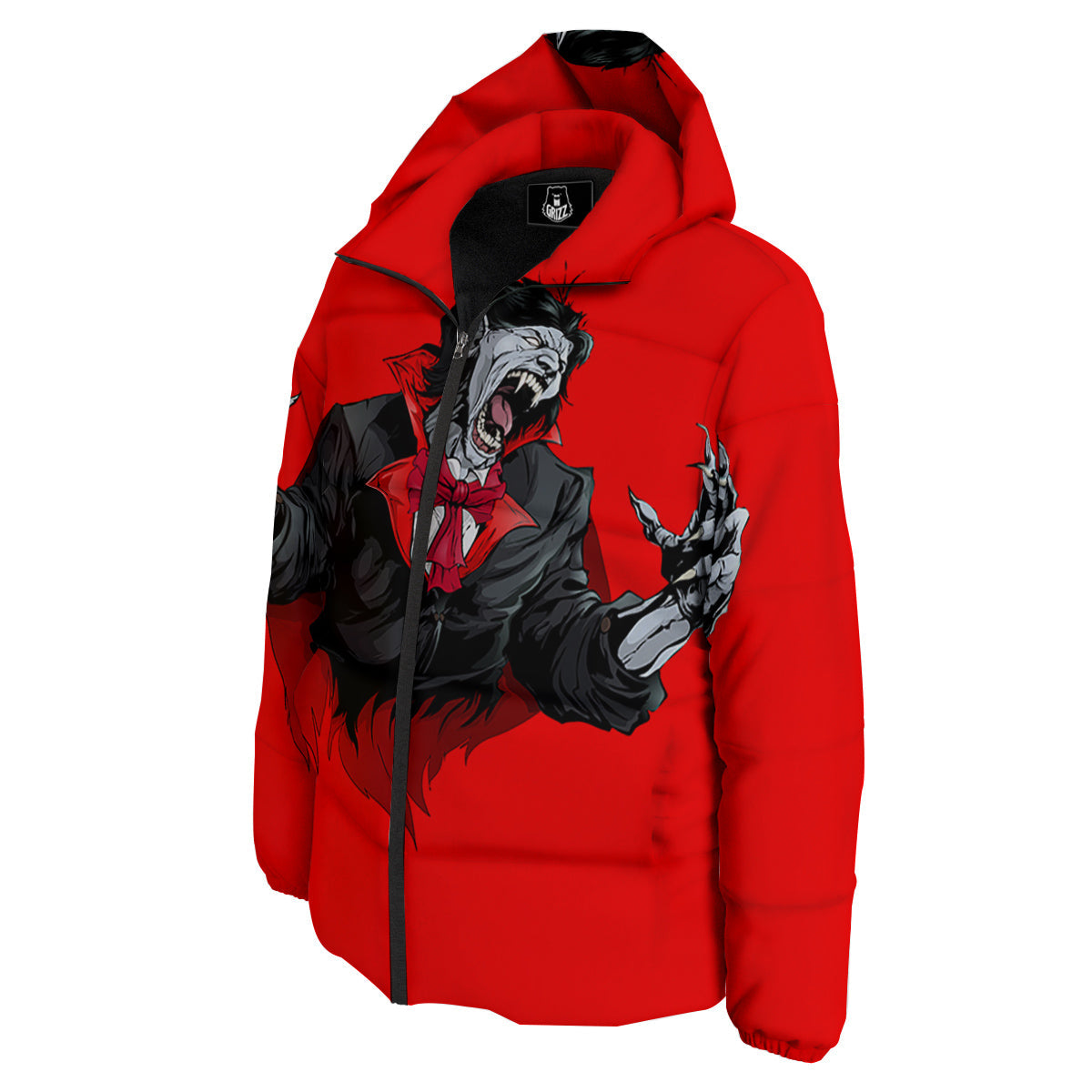 Count Dracula Print Down Jacket-grizzshop