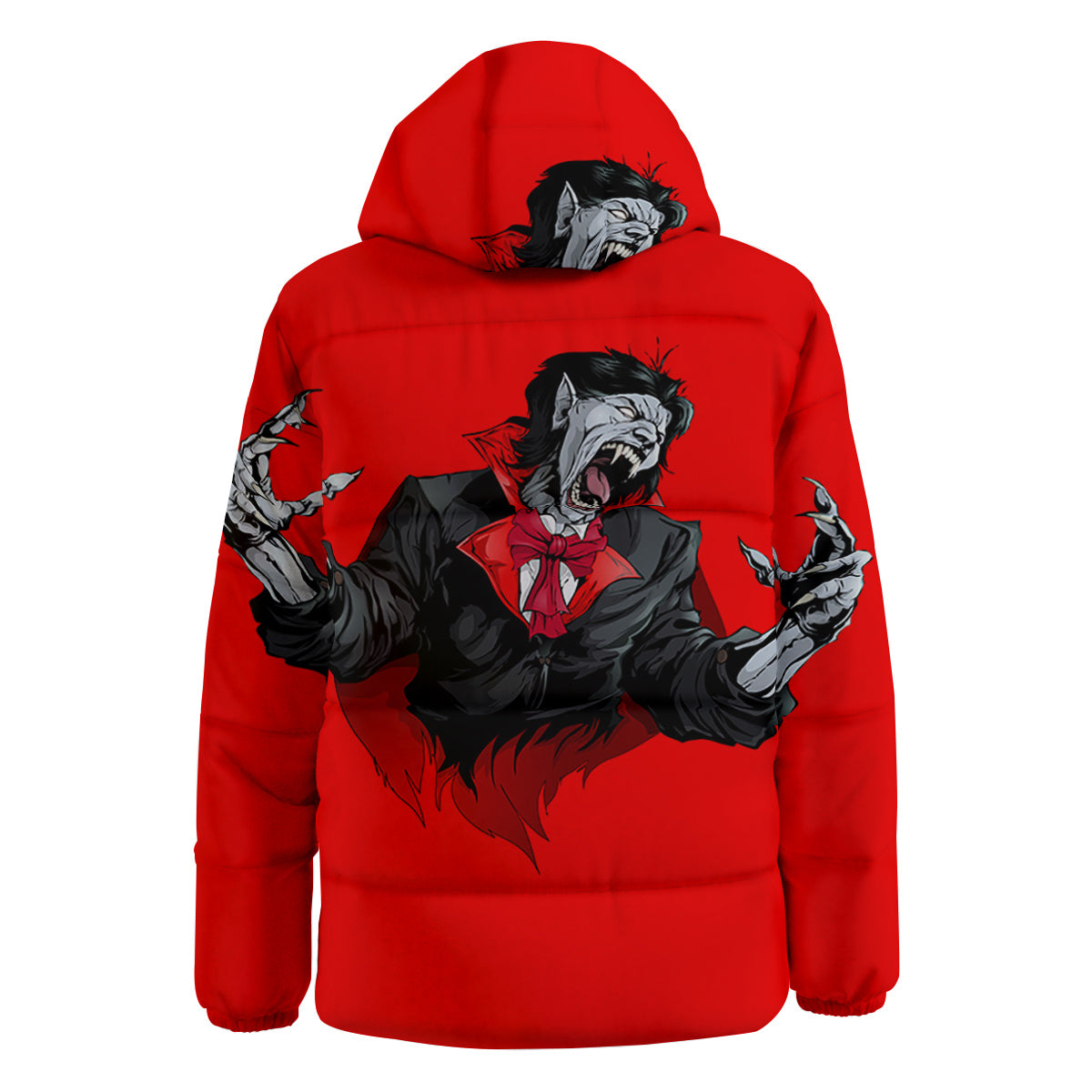 Count Dracula Print Down Jacket-grizzshop