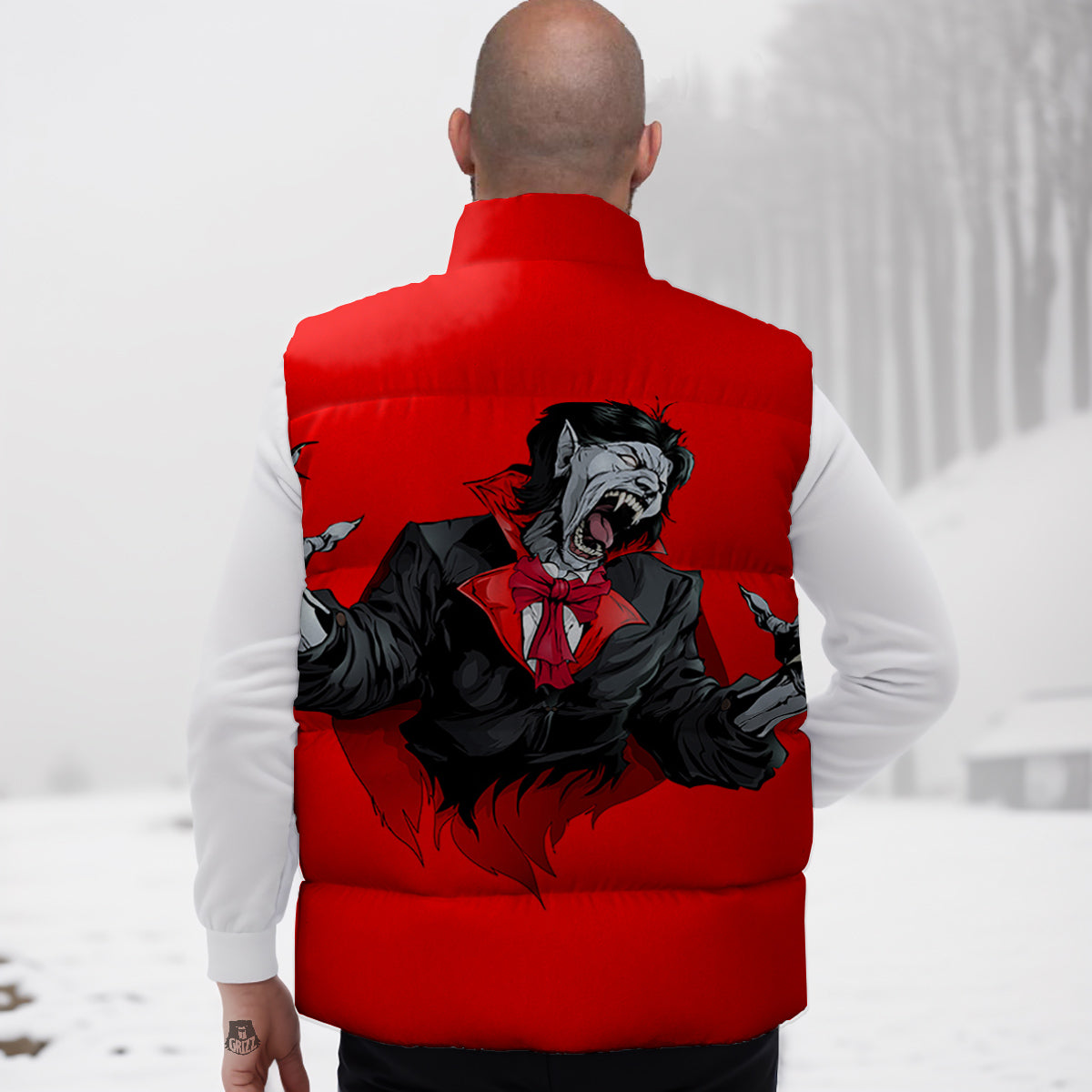 Count Dracula Print Down Vest