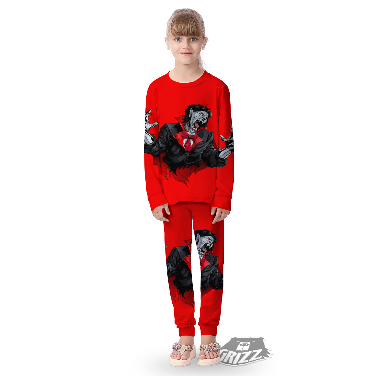 Count Dracula Print Kid's Pajamas-grizzshop