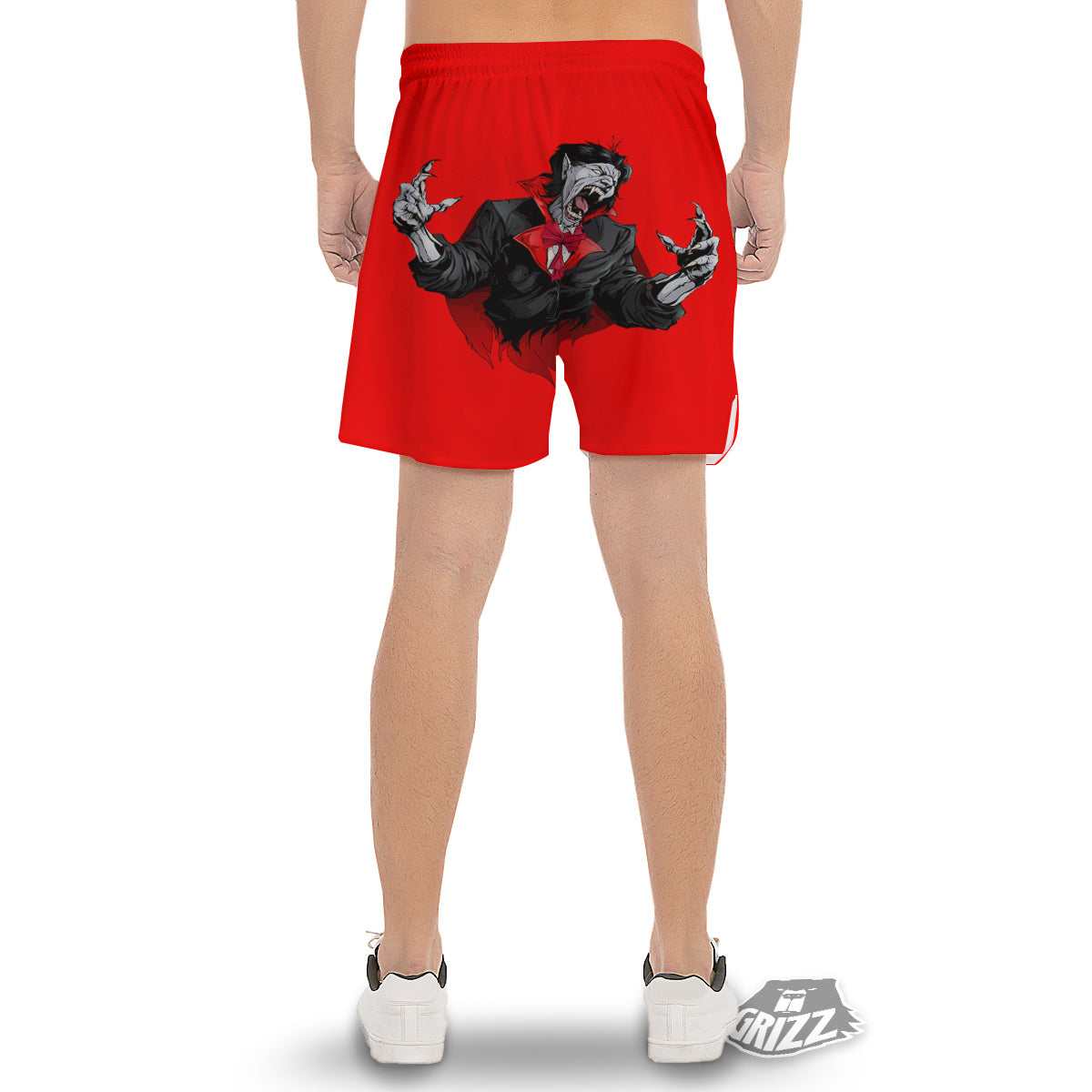 Count Dracula Print Men's Gym Shorts-grizzshop