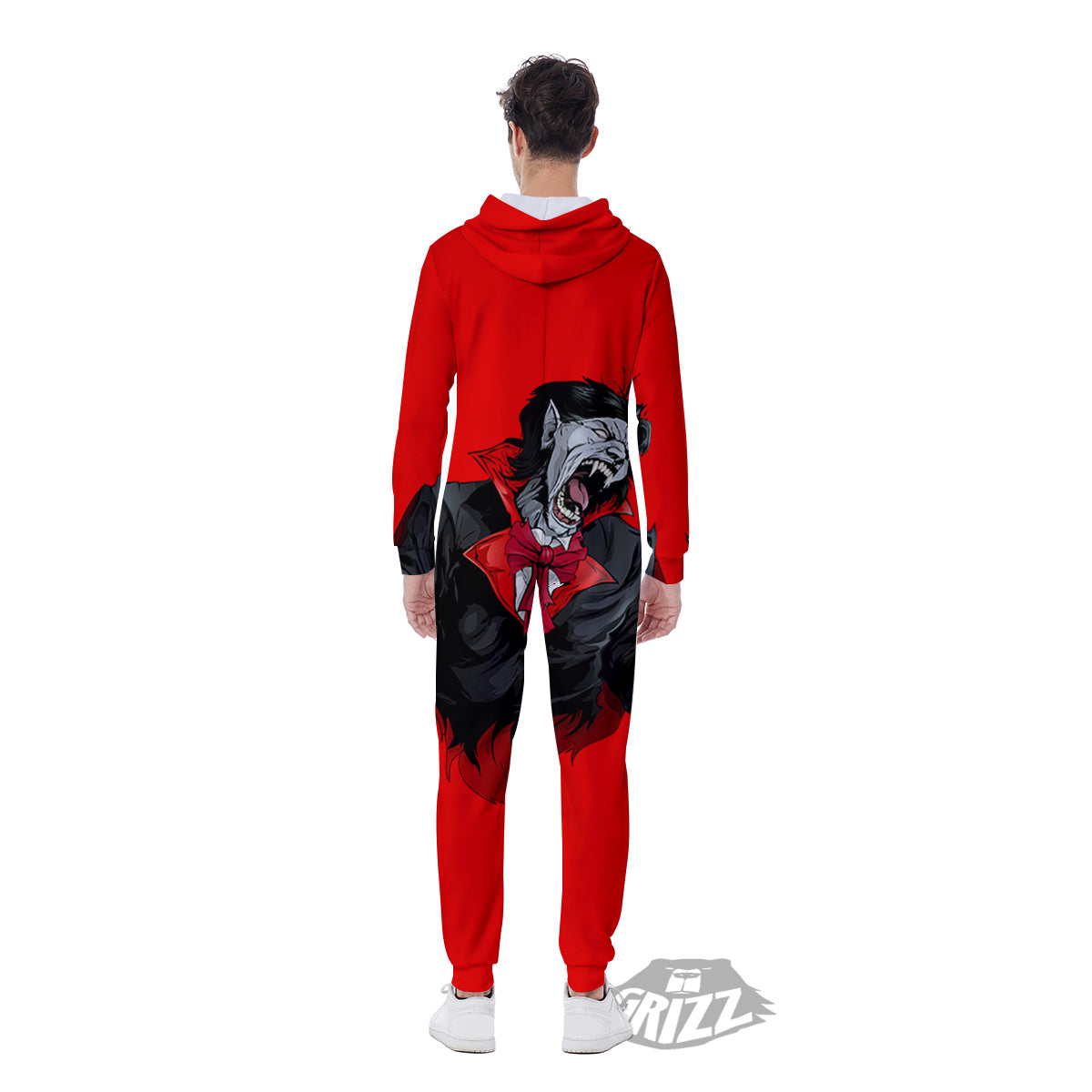 Count Dracula Print Men's Jumpsuit-grizzshop