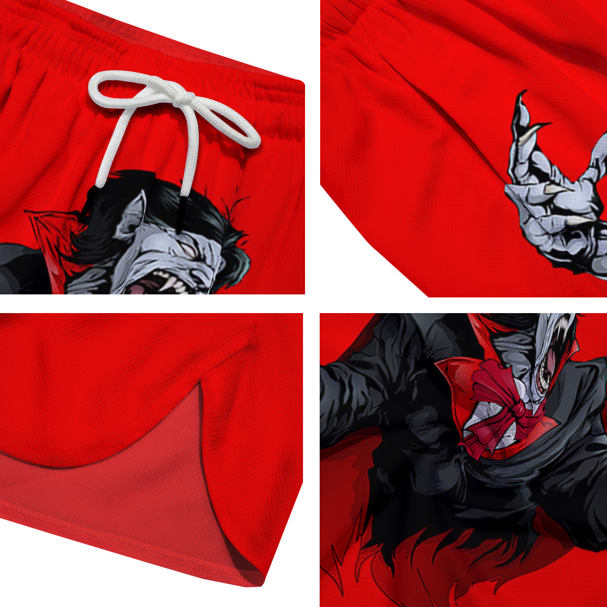 Count Dracula Print Men's Running Shorts-grizzshop