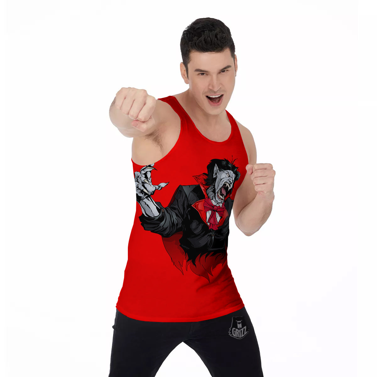 Count Dracula Print Men's Tank Top-grizzshop