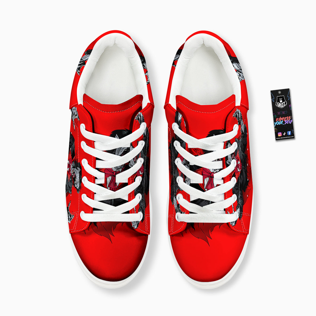 Count Dracula Print Platform Shoes-grizzshop