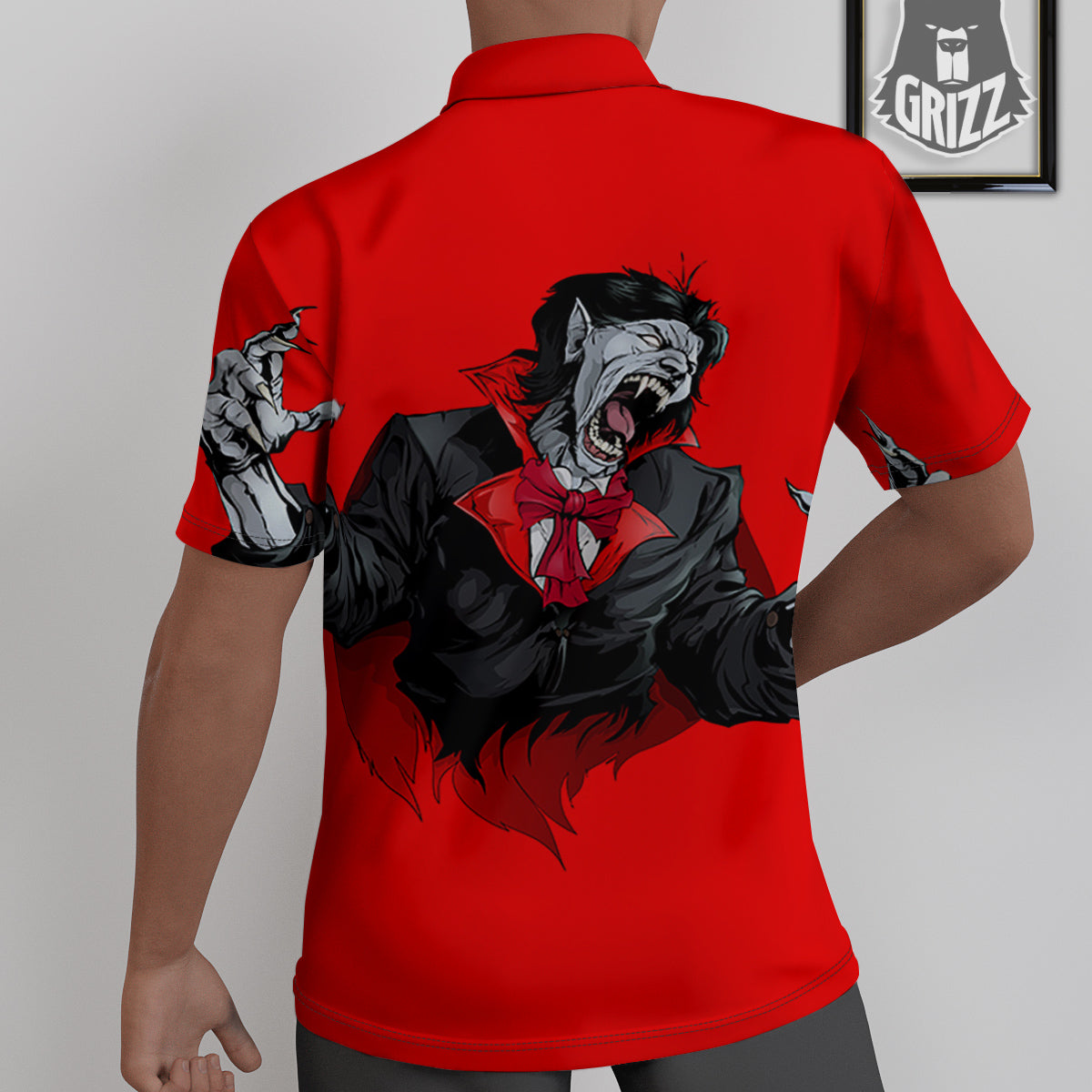 Count Dracula Print Untucked Shirts-grizzshop