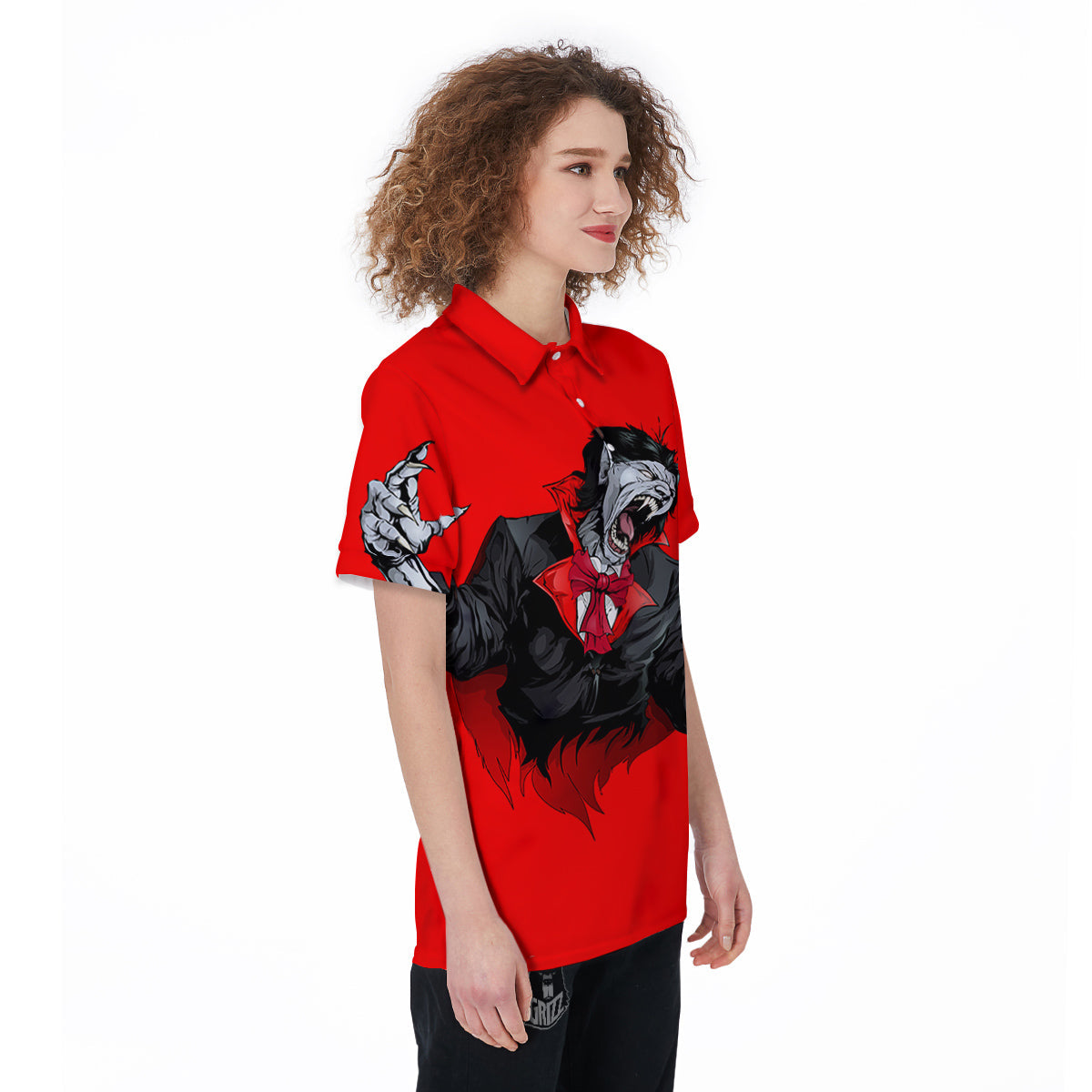 Count Dracula Print Women's Golf Shirts-grizzshop