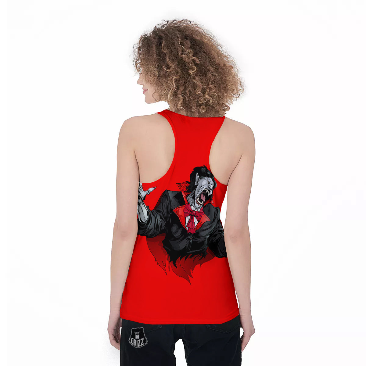 Count Dracula Print Women's Racerback Tank Top-grizzshop
