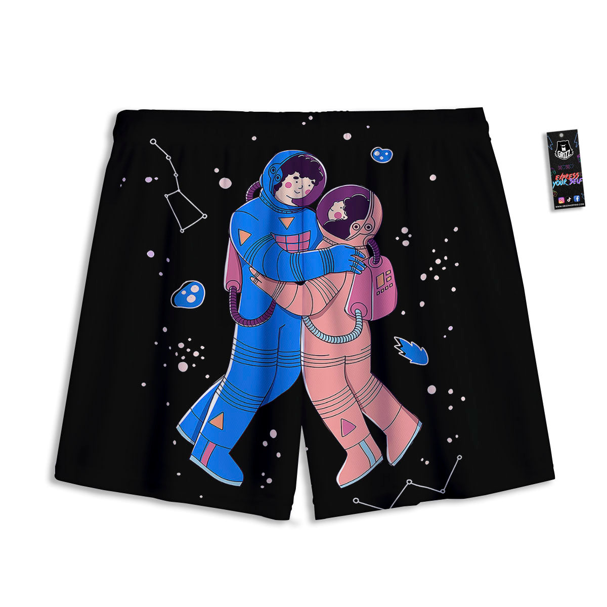 Equipment Fishing Print Pattern Mesh Shorts