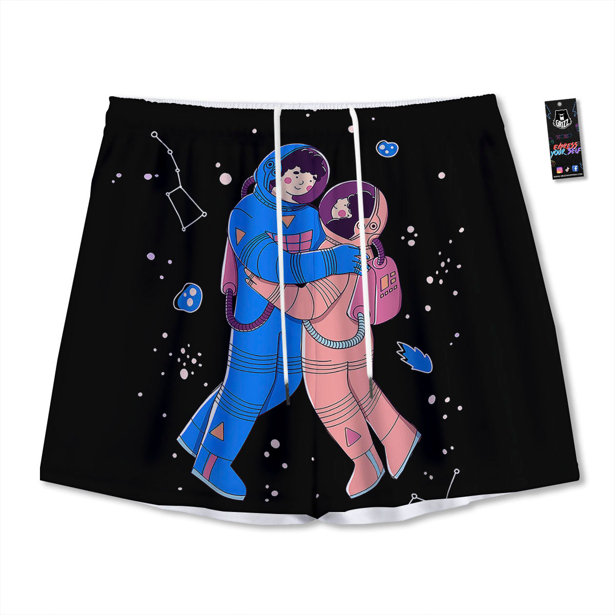 Equipment Fishing Print Pattern Mesh Shorts