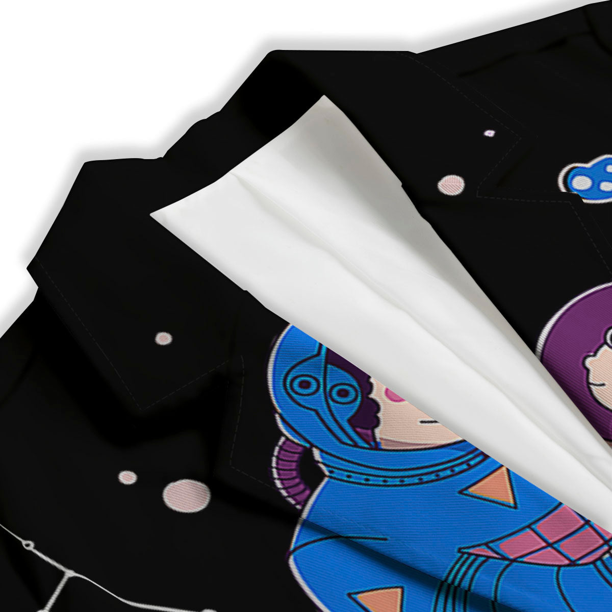 Couple Astronaut Travel In Space Print Women's Blazer-grizzshop