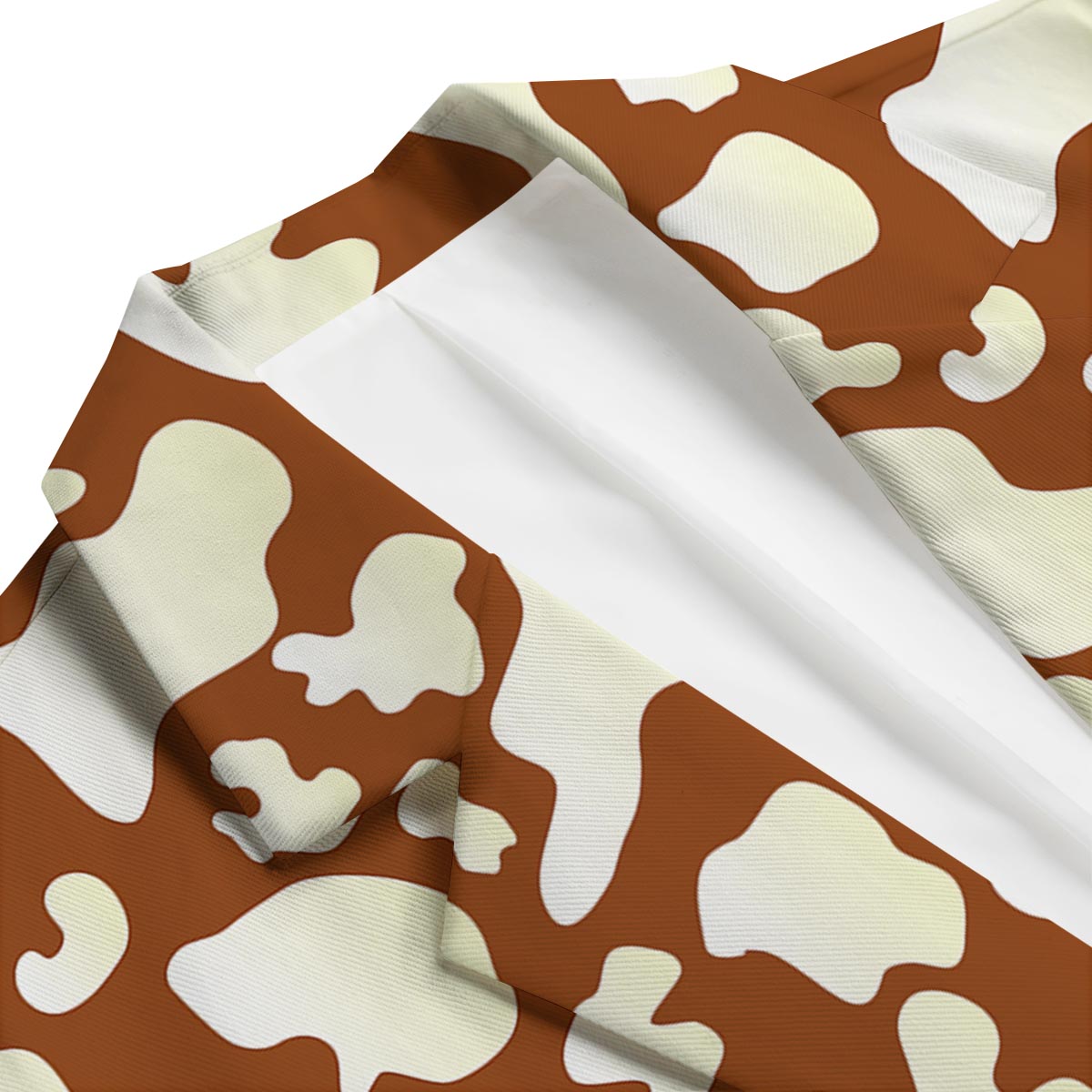 Cow Brown Pattern Print Men's Blazer-grizzshop