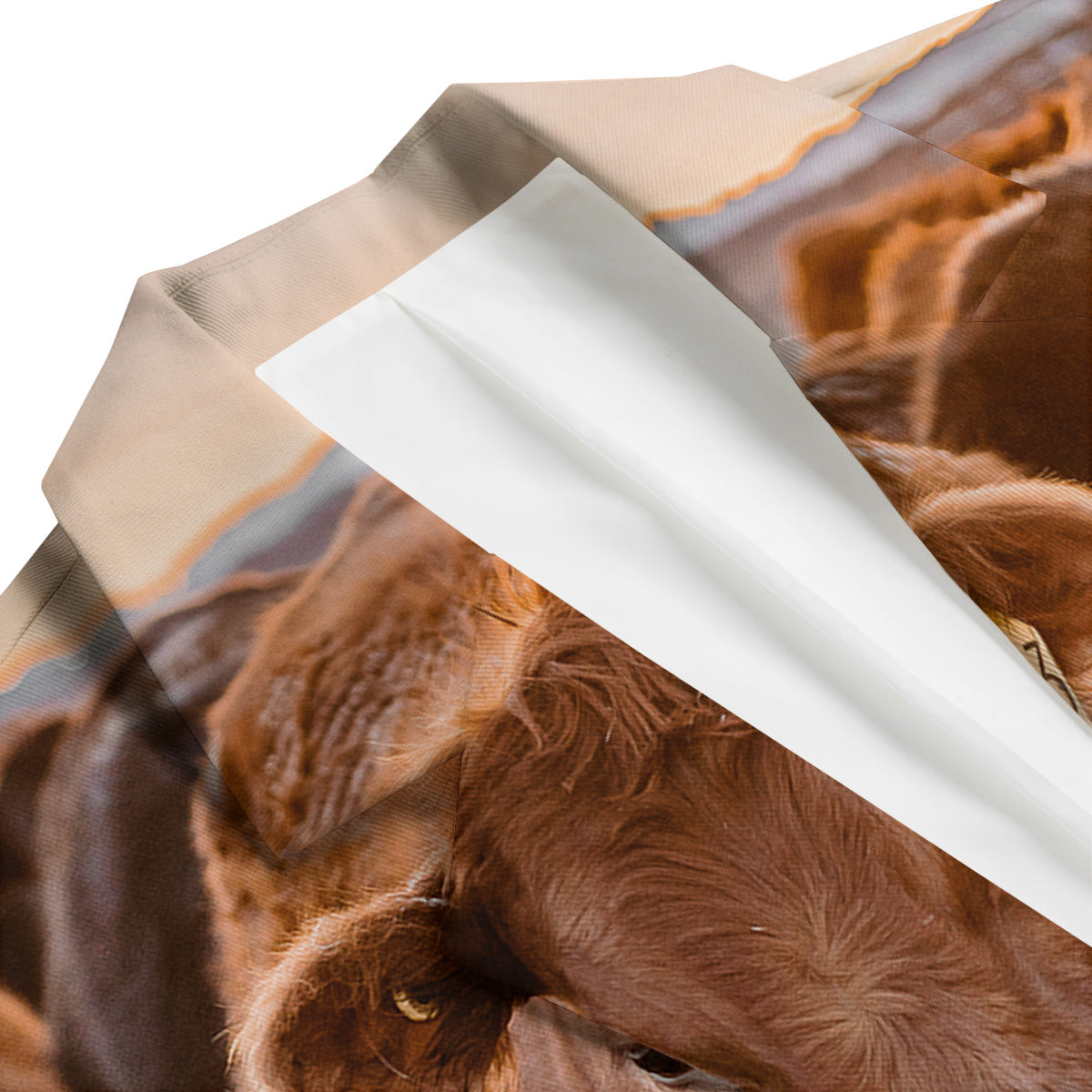 Cow Brown Print Men's Blazer-grizzshop