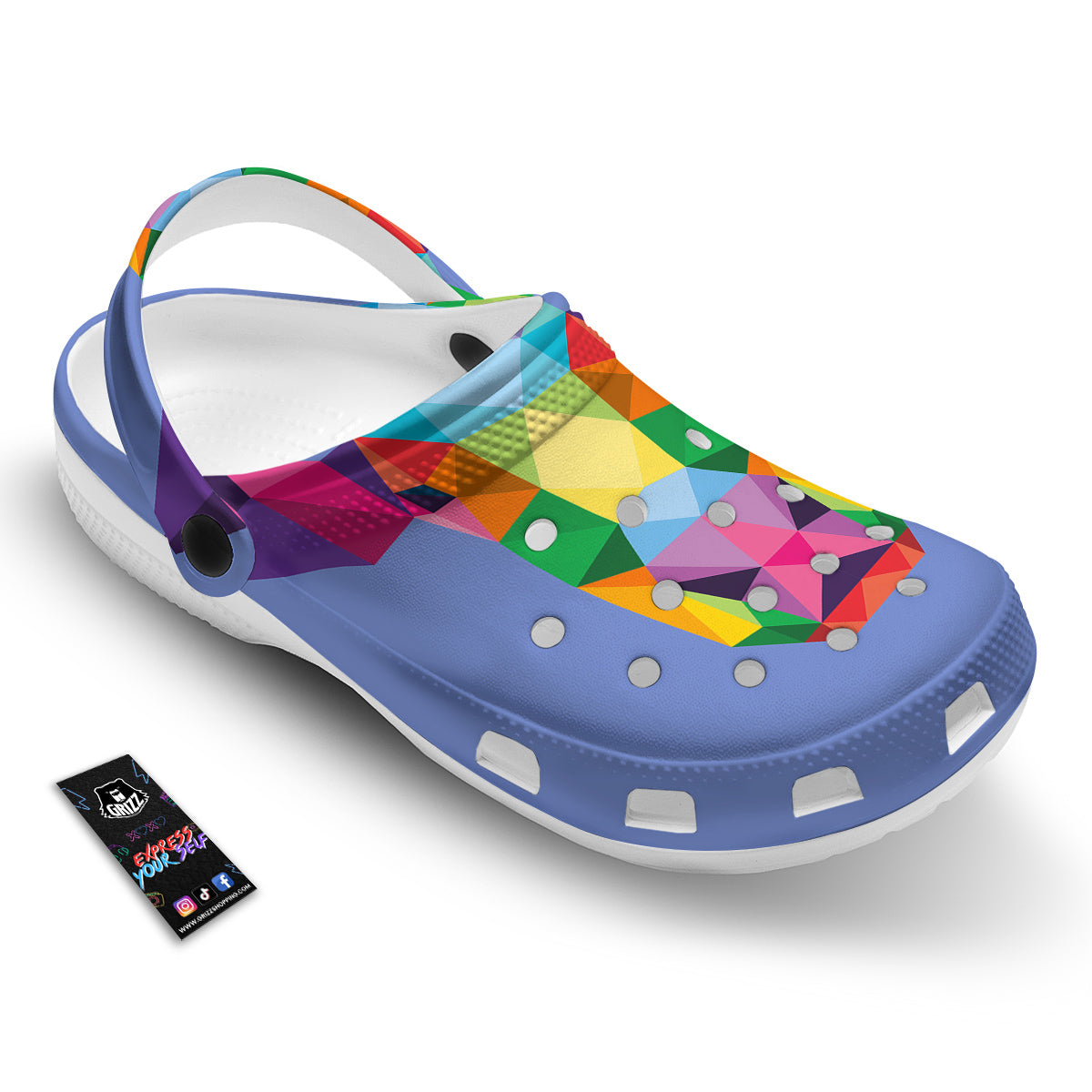 Cow Colorful Print Clog-grizzshop
